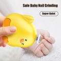 Electric Baby Nail Trimmer Safe Baby Nail Clippers With 6 Grinding Heads Quiet Baby Nail Polisher Kit For Hygiene Cares. 