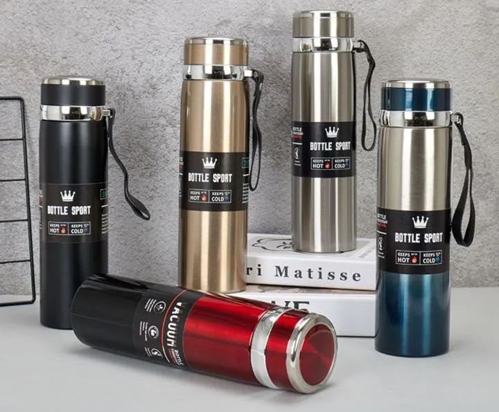 Water Bottle Sports Vacuum Flasks Thermos 1000ML 9 hours Hot And Co...