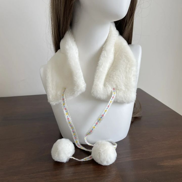 Kawaii%20Japanese%20Hairball%20Hair%20Collar%20Scarf%20Winter%20Thickened%20Warm%20Cute%20Imitation%20Fur%20Rabbit%20Plush%20Tie%20Rope%20Neckerchief%20Y2k%20Scarf%20-%20Image%204