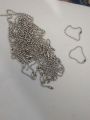 BALL CHAIN , key chain tag key ring only silver clour 10 cm. 