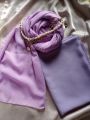 Lavender 2 pcs chiffon 90/30 inch large hijab. 
