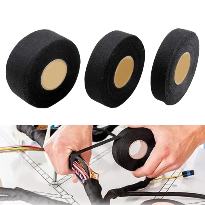 15%20Meter%20Heat-resistant%20Flame%20Retardant%20Tape%20Adhesive%20Cloth%20Tape%20For%20Car%20Cable%20Harness%20Wiring%20Loom%20Protection%20Width%209/19/25MM%20-%20Image%202
