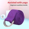 1Pc Yoga Strap For Yoga Pilates Ballet Dance With Adjustable D-Ring Buckle Cotton Yoga Belt For Fitness Daily Stretching.