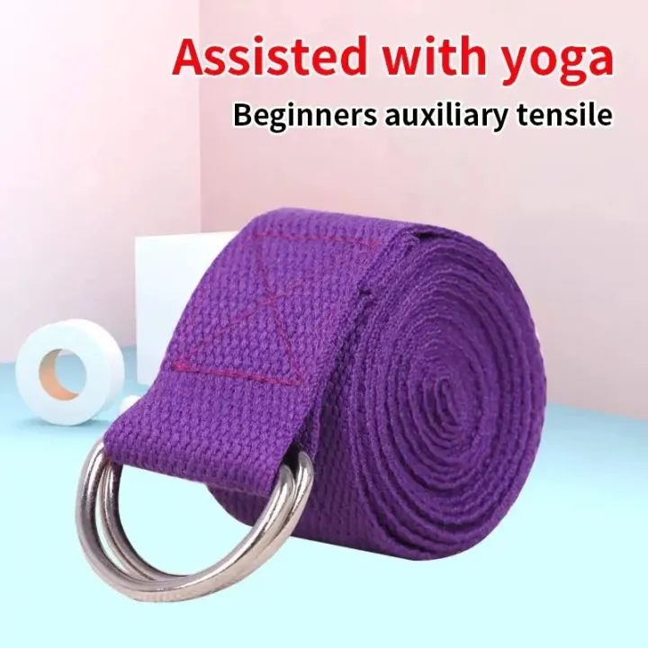 1Pc%20Yoga%20Strap%20For%20Yoga%20Pilates%20Ballet%20Dance%20With%20Adjustable%20D-Ring%20Buckle%20Cotton%20Yoga%20Belt%20For%20Fitness%20Daily%20Stretching%20-%20Image%203