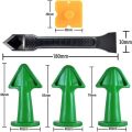 Prodrill 5Pcs Caulking Tool Kit Silicone Caulk Nozzle Applicator Finishing Set Grout Sealant Remover Finishing Scraper Edger. 