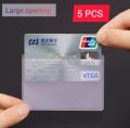 Beige closet 5/10/Pcs Transparent PVC Card Holder, Safe from Damage/Scratch.