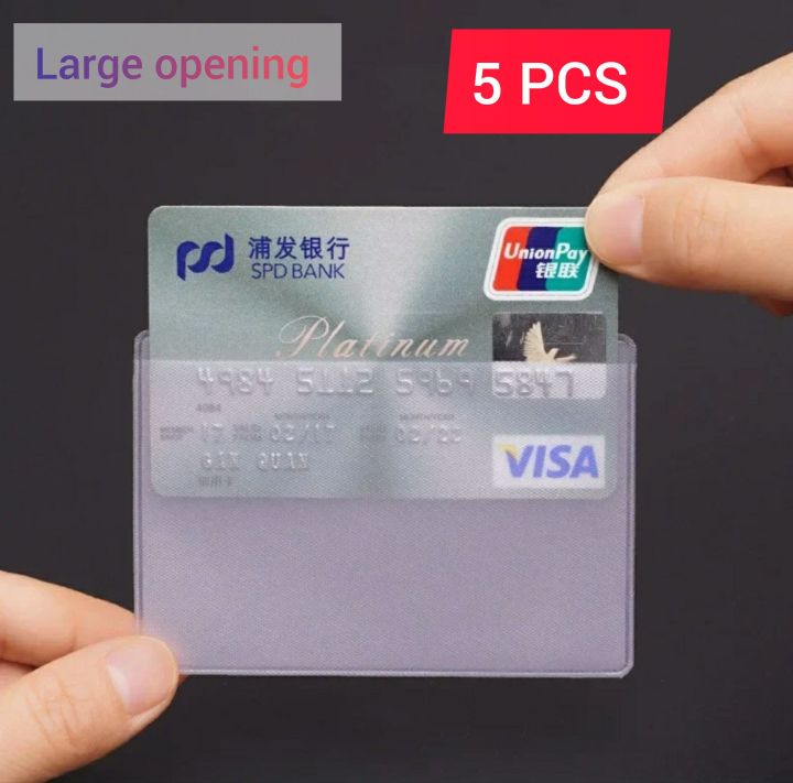 Beige%20closet%205/10/Pcs%20Transparent%20PVC%20Card%20Holder,%20Safe%20from%20Damage/Scratch%20-%20Image%206