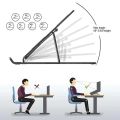 Adjustable Laptop Cooling Stand with Fan, Foldable Portable 7-Level Height Adjustment, Aluminum Alloy Material,. 