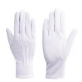 2/4Pairs White Cotton Gloves for Women Men Waiters Drivers Jewelry Workers Mitten Full Finger Anti Slip Hand Protector. 