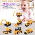 6-Piece Construction Toy Set for Kids – Toy Cars, Crane, Bulldozer, Truck, Bus, and Roller Mixer. 