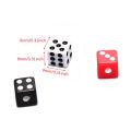50Pcs Dices 8mm Plastic White/Black/Red Gaming Dice Standard Six Sided Decider Birthday Parties Board Game. 