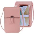 Women's Retro Messenger Phone Wallet - Pu Leather Touch Screen, Small Buckle Wallet. 