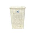 Plastic Square Shape Laundry Basket Organizer With Lid. 