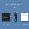 Digital audio converter Bi-directional RCA Digital coaxial to optical toslink converter Optical SPDIF Toslink to Coaxial. 