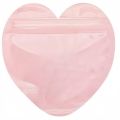 10-100 Pcs Cute Pink Heart-shaped Self-sealed  Bag, Party Valentine's Day Wedding  Jewelry Earring Ring Storage Bag. 