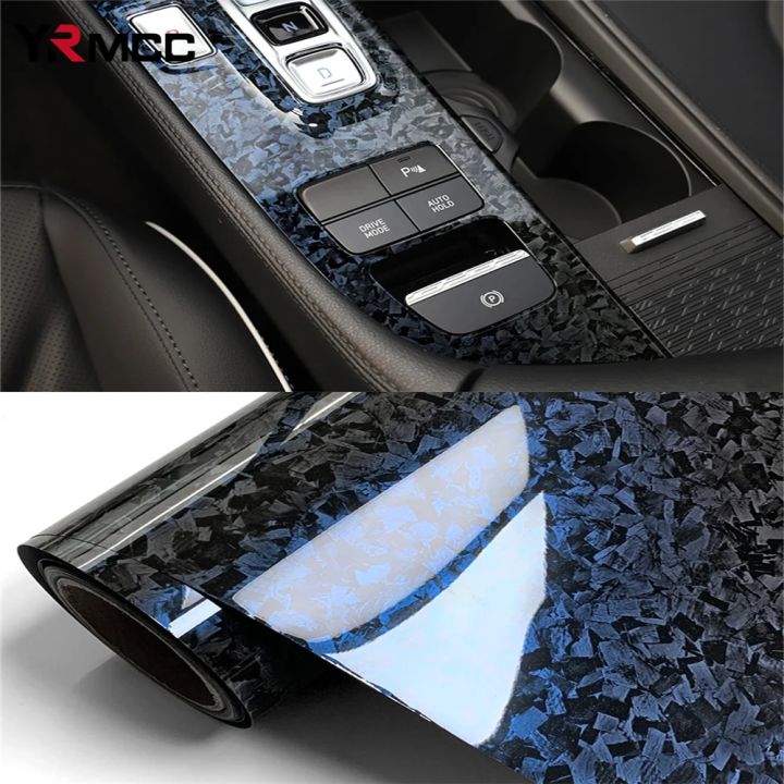 Car Stickers Vinyl Wrap Carbon Fiber Films Grayish Blue Wrap Decal Auto Body Decoration Waterproof Stickers for Car Accessories