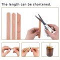 20pcs Wooden Candles Wick DIY Candle Making Kit Smokeless Candle Core with Clip Base Handmade Candle Wood Core Candlewick.
