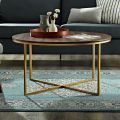 Skyrise- Center table for drawing room Coffee Table Cocktail Tables With iron Base and Wooden Top. 