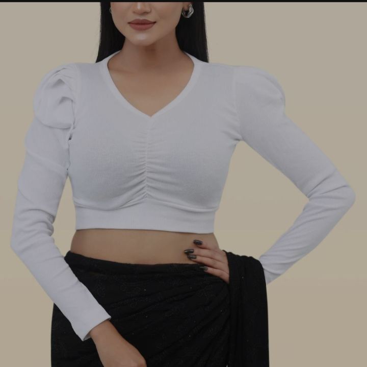 crop%20top%20full%20sleeve%20blouse%20for%20women's%20and%20girls.%20-%20Image%202