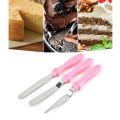 3 pieces set of stainless steel spatula palette knife lcing pastry kitchen tool cake knife size 10 inches. 