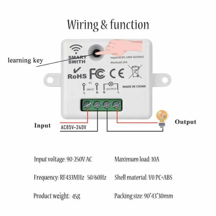 CENFAYA%20Tuya%20WiFi%20RF%20Smart%20Light%20Switch%20110V%20220V%20230V%20Mini%20Relay%20Receiver%20Module%20433mhz%20Glass%20Touch%20Wall%20Remote%20Control%20f%20Alexa%20lightify%20-%20Image%204