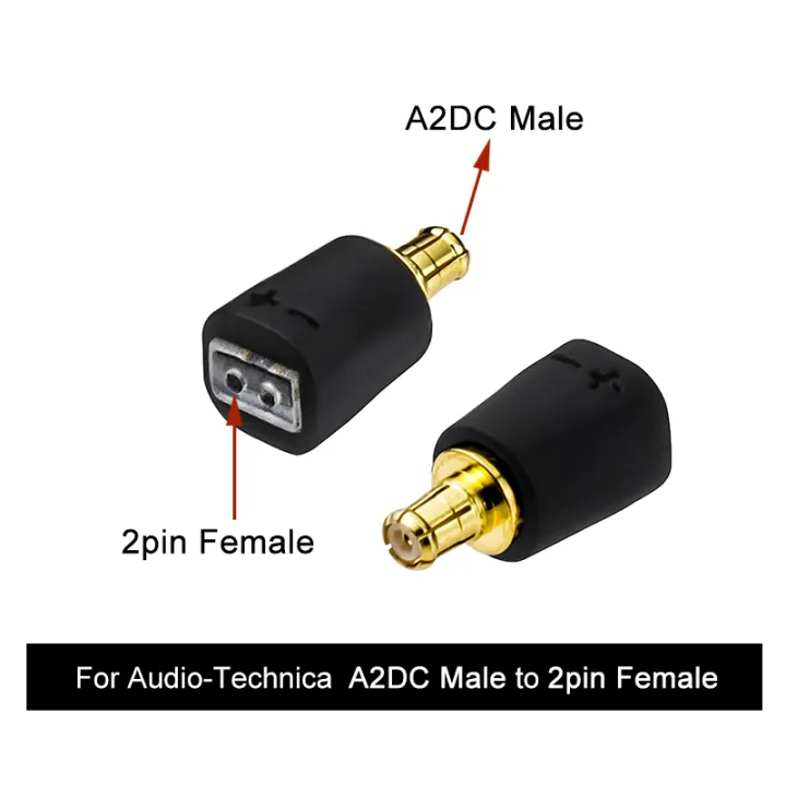 OKCSC%20Headphone%20Connector%20A2DC%20Male%20to%20MMCX/0.78mm%202%20pin%20Female%20%20Adapter%20for%20Audio%20Technica%20ATH-LS70iS%20ATH-LS200iS%20Headphones%20-%20Image%202