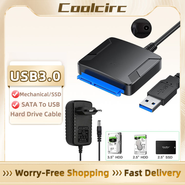 thumbnail image 2 of 2.5" SATA To USB 3.0 Adapter Cable For SSD/HDD - Fast 1-5 Day Delivery (Black/Blue) 2 of 6