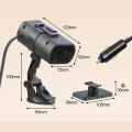 12V Winter Car Heater with Defrost And Defogger With Adjustable Suction Cup Mount Perfect For Cold Weather Driving And Travel.