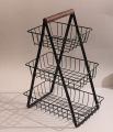 Kitchen Organizer,  1, 2 and 3 Tier Fruit and vegetables basket, Bread basket Made of Prime quality iron frame having powder coating on it.. 