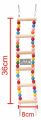 Bird Parrot Toy Swing Hanging Ladder Parakeet Cockatiel, Pet Bird Budgie Love Bird Toy Ladder - 36cm. 