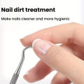 Stainless Steel Toenail Cleaner Repair Tools Curved Nail Spoon Removing Dirt Anti Slip Grip Foot  Deep Cleaning of Nail Grooves. 