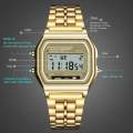 Casio LED Digital Watch for Men Waterproof Sports Military Wrist Watch Stainless Steel Luxury Silver Watch. 