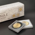 20PCS Plastic Square Coin Holder Capsules Container Coin Transparent Gaine Small Round Coin Protection Box Display 20mm-40mm. 
