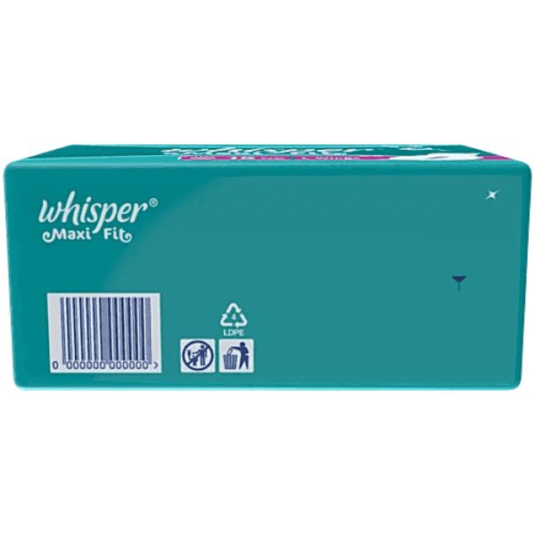Whisper%20Maxi%20Fit%20Sanitary%20Pads%20(L+%20Wings)%2015%20Pads%20-%20Image%206