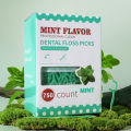 Mint dental floss stick - home portable disposable care dental floss stick - oral care - deep cleaning - interdental cleaning pr. 