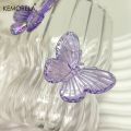 Handmade 3D Butterfly Glass Coffee Cup Elegant Striped Design with Cute Butterfly Pattern Reusable Comfortable Handle. 