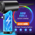Protable Air Duster for Computer Cleaning 51000RPM Cordless Compressed Air Blower with LED Light for PC computers Keyboard Clean.