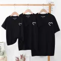 Summer Cotton Baby Mom Dad T Shirts Tops Fashion Family Matching Outfits Daddy Mommy And Daughter Son Matching Clothes. 