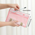 Pink Mesh Multi-Pocket Mini Makeup Bag Swimming Bag Portable Travel Storage Bag Portable Bath Bag Beach Bag One Pack.