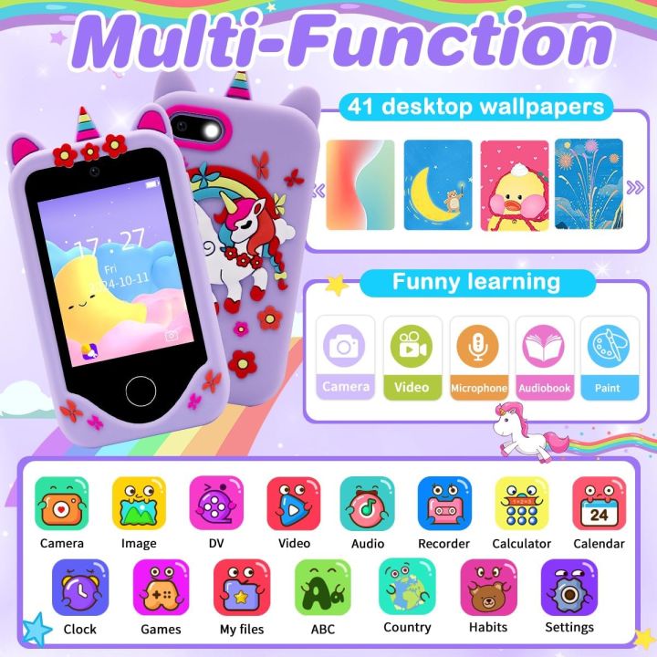 Kids%20Smart%20Phone%20for%20Girls%20Boys%20Kids%20Cell%20Phone%20Toys%20Dual%20Camera%20Music%20Player%2017%20Games%20Toddler%20Learning%20Phone%20For%20Birthday%20%20-%20Image%202