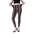 Khaki Plaid WOMEN'S Sports and Fitness Leggings. 