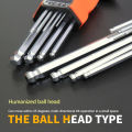 9PCS L Type Double-End Screwdriver Hex Wrench Set Allen Key Hexagon Flat Ball Torx Star Head Spanner Key Set Hand Tools. 