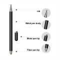 2pcs Capacitor pen For mobile phone Pad Magnetic pen cap dual purpose fiber cloth head touch capacitor pen For ipad pro air.