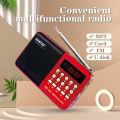 L-62 Mini Radio 4.5W Single Band Plug-in FM Radio MP3 Music Player for the Elderly.