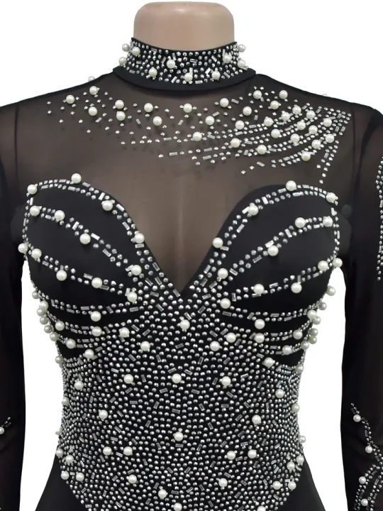 Beyprern%20Women's%20Sheer%20Mesh%20Crystal%20Jumpsuits%20One%20Piece%20Outfits%20Glam%20Fitted%20Long%20Sleeve%20Pearls%20Rhinestone%20Rompers%20Club%20Overalls%20-%20Image%206