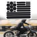 Motorcycle Sticker Reflective Gear Reflective Black Stickers Motorcycle Reflective Tape for Helmet Cars Trailers Bikes premium. 