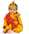 Krishna Dress For Boys( 1 Month to 13 Years) Dhoti, Kurta, Basuri, Pata, Mukut. 