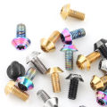 MUQZI 6PCS Titanium Screw Ultralight Bike M5 X 10mm Disc Brake Rotor Screw MTB Rotor Bolts Bicycle Accessories. 