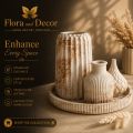 Elegant Marble & White Ribbed Home Decor Set - Vase, Diffuser, Trinket & Tray (4 Items)
Home Decoration Items. 