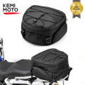 KEMIMOTO Motorcycle Tail Bag, Dual Use Motorcycle Rear Seat Bag with Waterproof Rain Cover Expandable Motorbike Bags. 